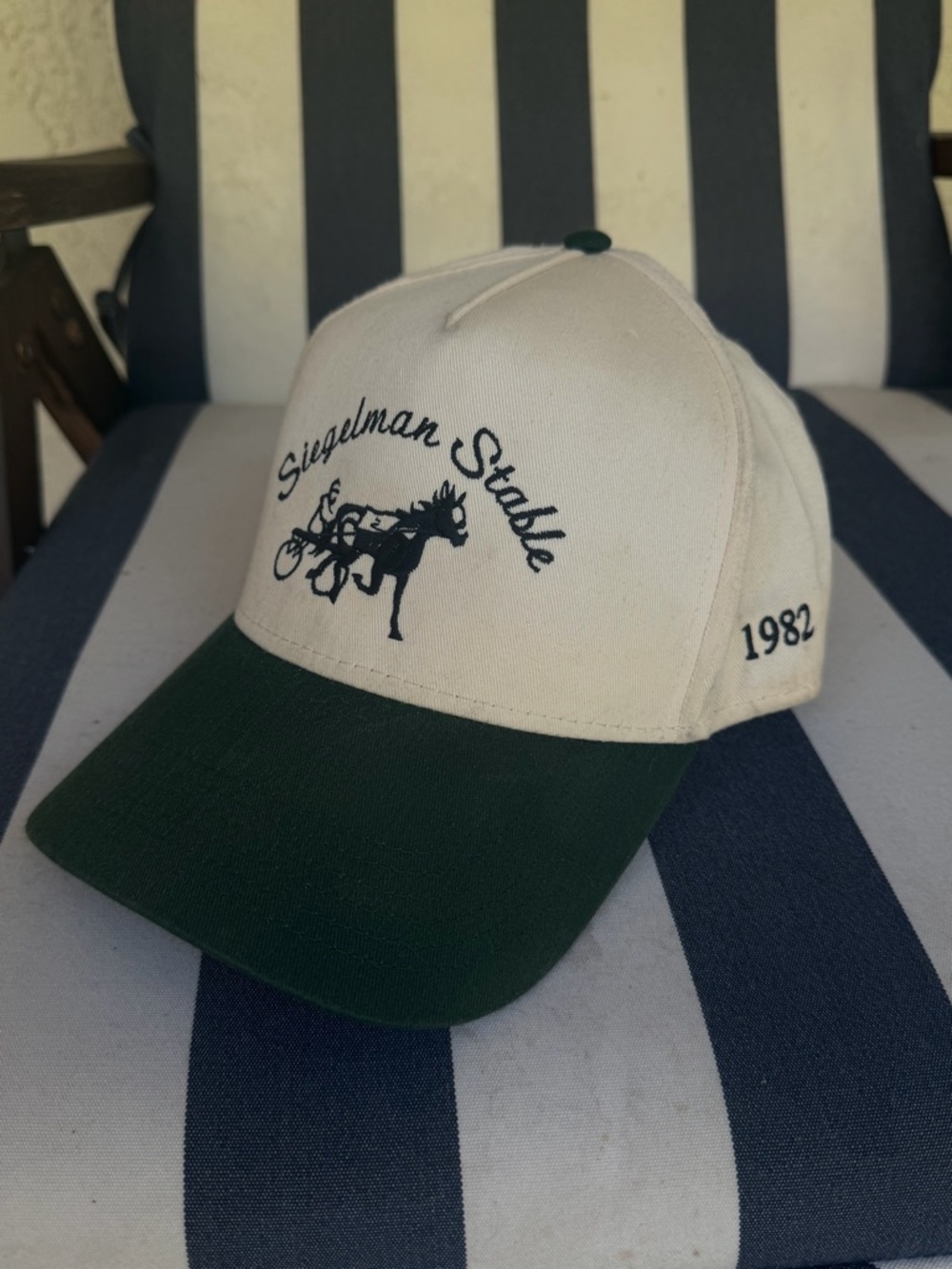 Siegelman Stable Green and Cream Baseball Cap